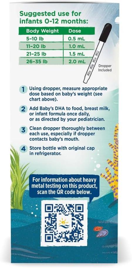 image:imageNordic Naturals Babys DHA Vegetarian Unflavored 1050 mg PlantBased Omega31 oz Supports Brain amp Vision Development in Babies NonGMO Vegan 15 Servings