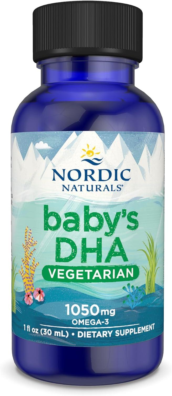 image:imageNordic Naturals Babys DHA Vegetarian Unflavored 1050 mg PlantBased Omega31 oz Supports Brain amp Vision Development in Babies NonGMO Vegan 15 Servings