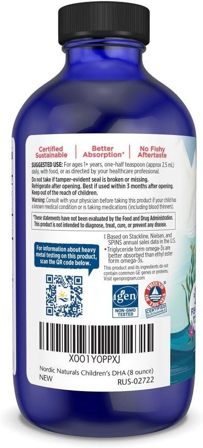 image:imageNordic Naturals Childrens DHA Orange 8 oz for Kids 530 mg Omega3 with EPA amp DHA Brain Development amp Function NonGMO 96 ServingsOrange