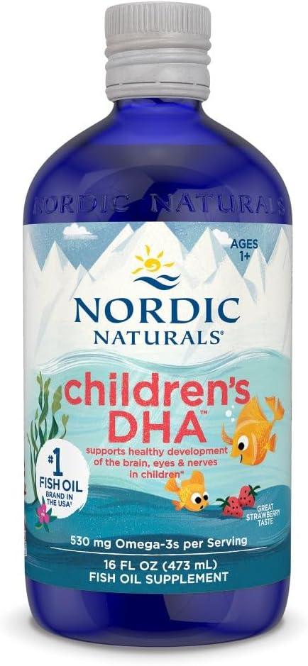 image:imageNordic Naturals Childrens DHA Orange 8 oz for Kids 530 mg Omega3 with EPA amp DHA Brain Development amp Function NonGMO 96 ServingsStrawberry