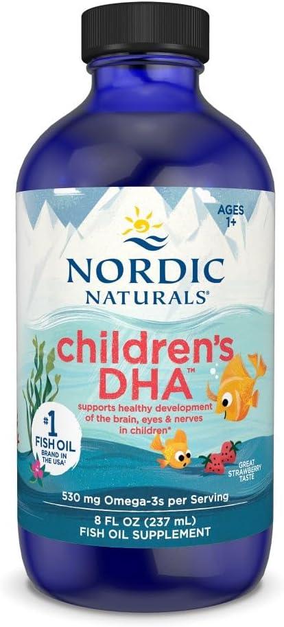 image:imageNordic Naturals Childrens DHA Orange 8 oz for Kids 530 mg Omega3 with EPA amp DHA Brain Development amp Function NonGMO 96 ServingsStrawberry