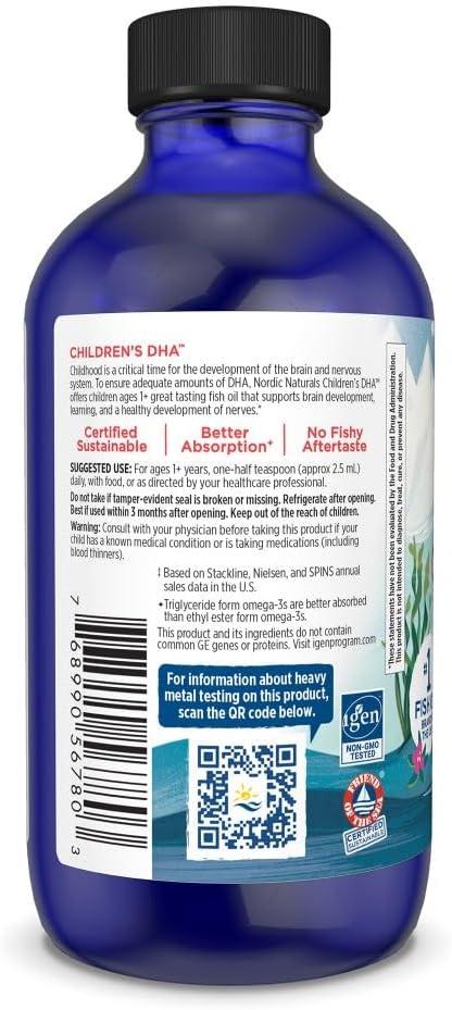 image:imageNordic Naturals Childrens DHA Orange 8 oz for Kids 530 mg Omega3 with EPA amp DHA Brain Development amp Function NonGMO 96 ServingsStrawberry