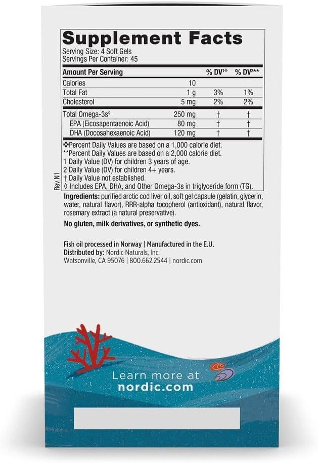 image:imageNordic Naturals Childrens DHA Strawberry 120 Mini Chewable Soft Gels for Kids 250 mg Omega3 with EPA amp DHA Brain Development amp Function NonGMO 30 Servings180 Count Pack of 1