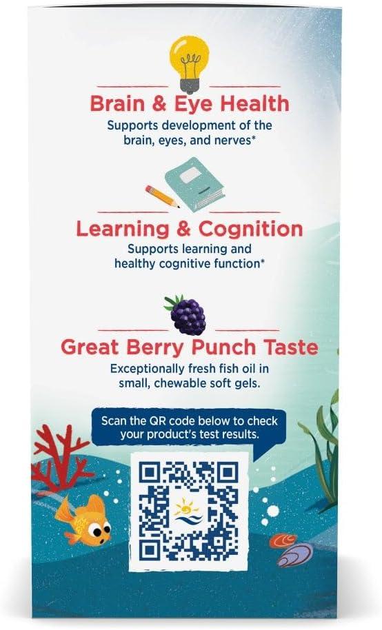 image:imageNordic Naturals Childrens DHA Xtra Berry Punch 90 Mini Chewable Soft Gels for Kids 636 mg Omega3s EPA amp DHA Cognitive amp Immune Function Learning Social Development NonGMO 30 Servings