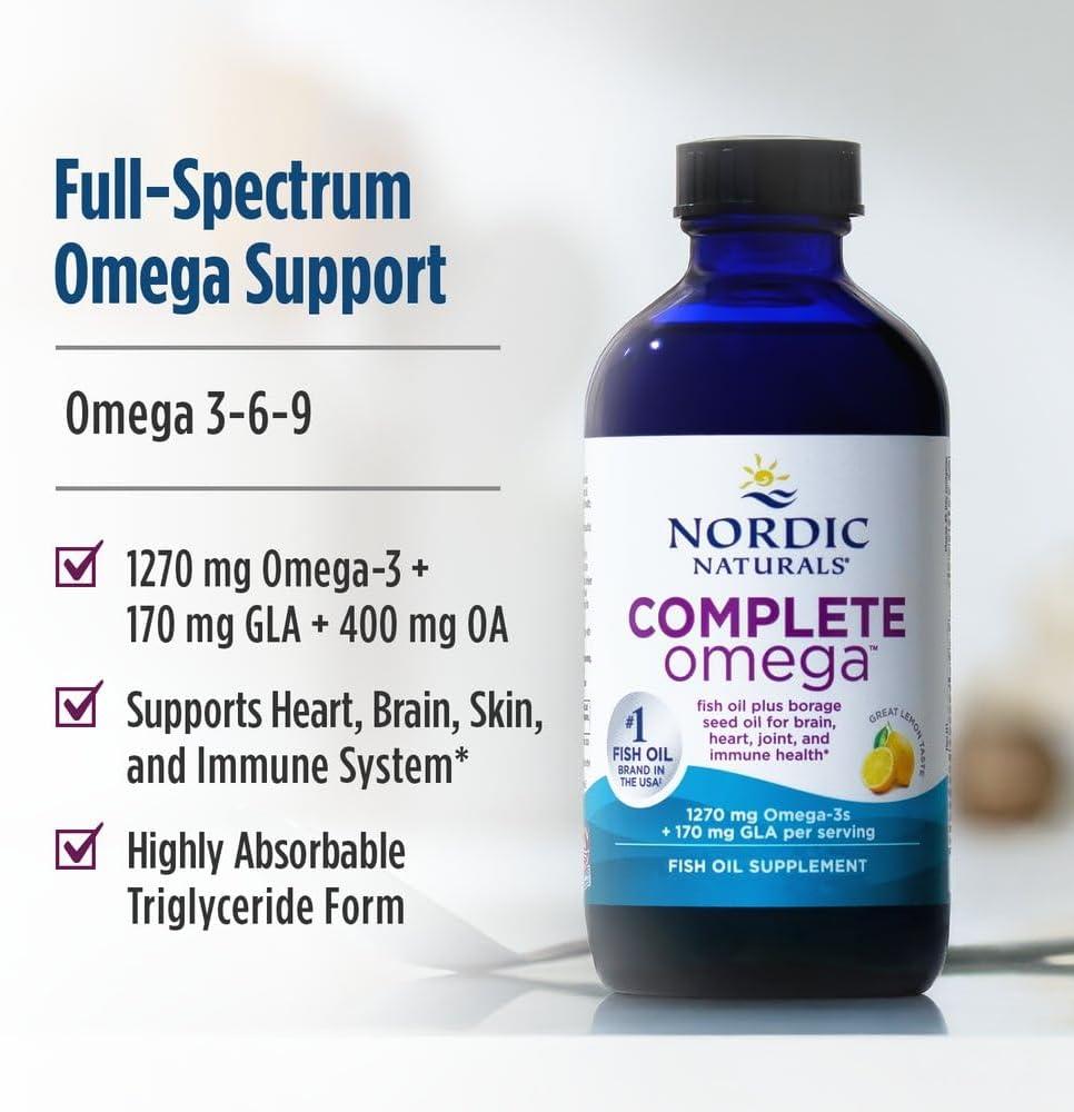 image:imageNordic Naturals Complete Omega Lemon Flavor 8 oz 1270 mg Omega3 EPA amp DHA with Added GLA Healthy Skin Cognition Positive Mood NonGMO 48 Servings16 Fl Oz Pack of 1