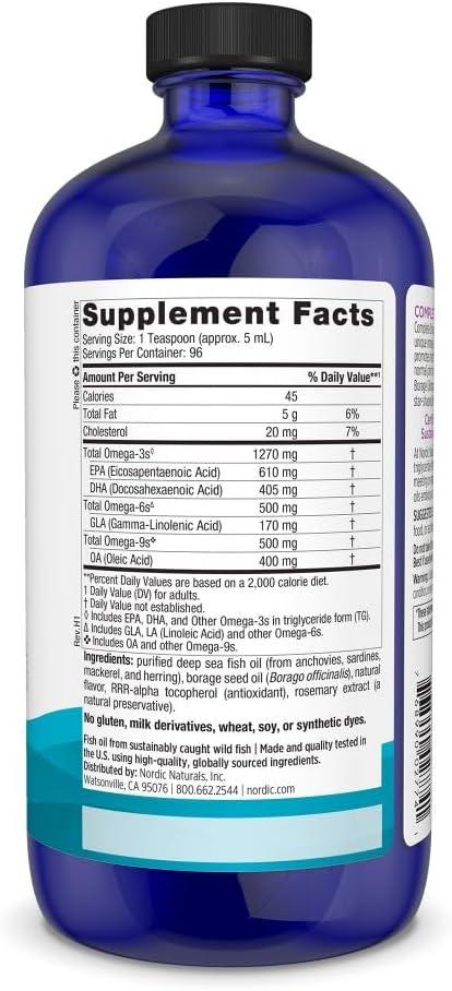 image:imageNordic Naturals Complete Omega Lemon Flavor 8 oz 1270 mg Omega3 EPA amp DHA with Added GLA Healthy Skin Cognition Positive Mood NonGMO 48 Servings16 Fl Oz Pack of 1