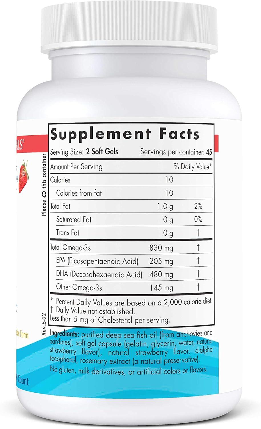 image:imageNordic Naturals DHA Strawberry 90 Soft Gels 830 mg Omega3 HighIntensity DHA Formula for Brain amp Nervous System Support NonGMO 45 Servings90 Count Pack of 1