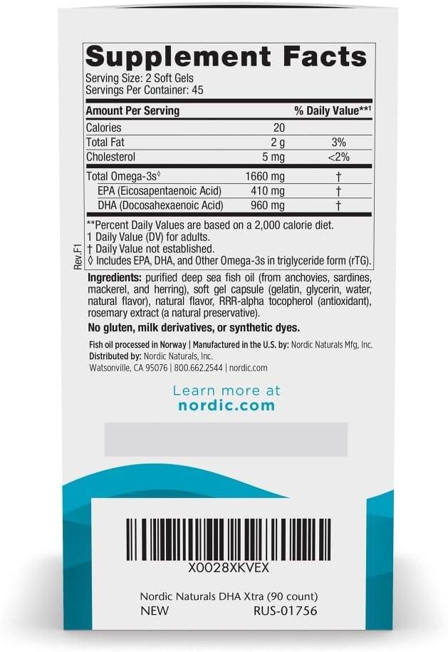 image:imageNordic Naturals DHA Xtra Strawberry 60 Soft Gels 1660 mg Omega3 HighIntensity DHA Formula for Brain amp Nervous System Support NonGMO 30 ServingsStrawberry