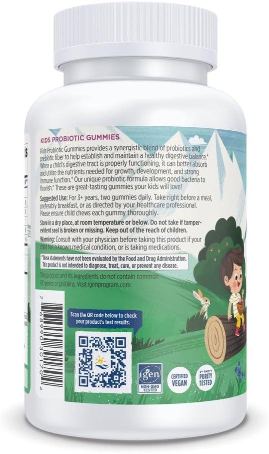 image:imageNordic Naturals Kids Nordic Flora Probiotic Gummies Merry Berry Punch 60 Gummies 15 Billion CFU amp Prebiotic Fiber NonGMO Vegan 30 Servings60 Count Pack of 1