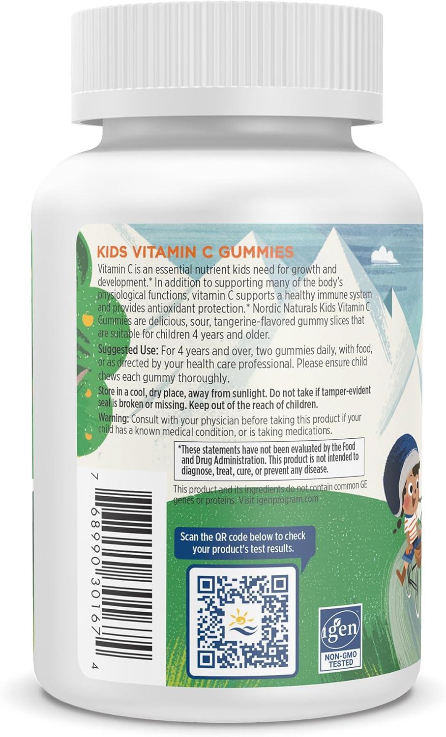 image:imageNordic Naturals Kids Vitamin C Gummies Tangy Tangerine 60 Gummies Vegan Vitamin C Supplement Childrens Immunity and Antioxidant Support 250 mg per Serving 30 Servings60 Count Pack of 2
