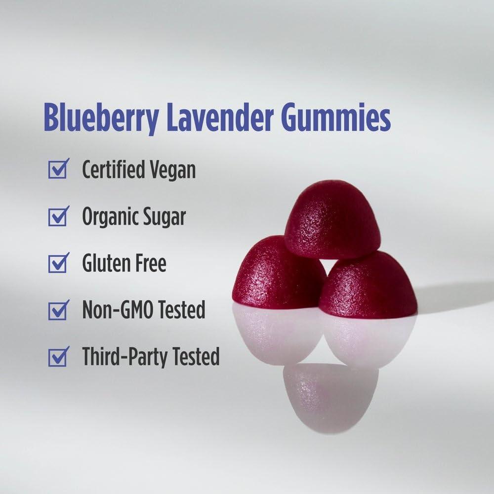 image:imageNordic Naturals Magnesium Gummies for Adults Blueberry Lavender Flavor 60 Gummies Vegan Magnesium Supplement for Mind Mood and Cardiovascular Support NonGMO 20 Servings