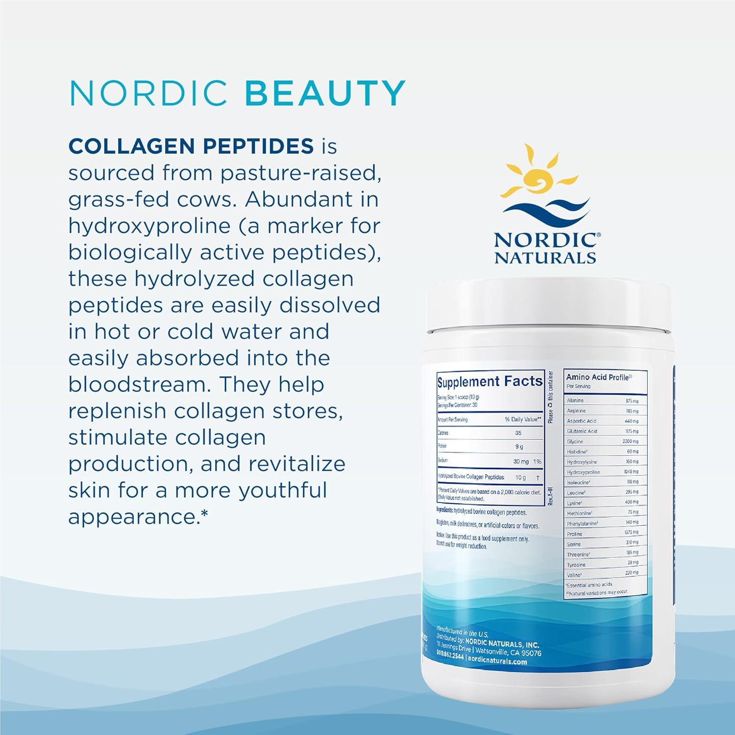 image:imageNordic Naturals Nordic Beauty Collagen Peptides Unflavored 106 Ounces Collagen Supplement for Skin Health and Elasticity for Hot and Cold Beverages 30 Servings