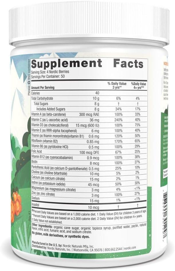 image:imageNordic Naturals Nordic Berries Citrus 200 Gummy Berries GreatTasting Multivitamin for Ages 3 Growth Development Optimal Wellness NonGMO Vegetarian 50 Servings200 Count Pack of 1
