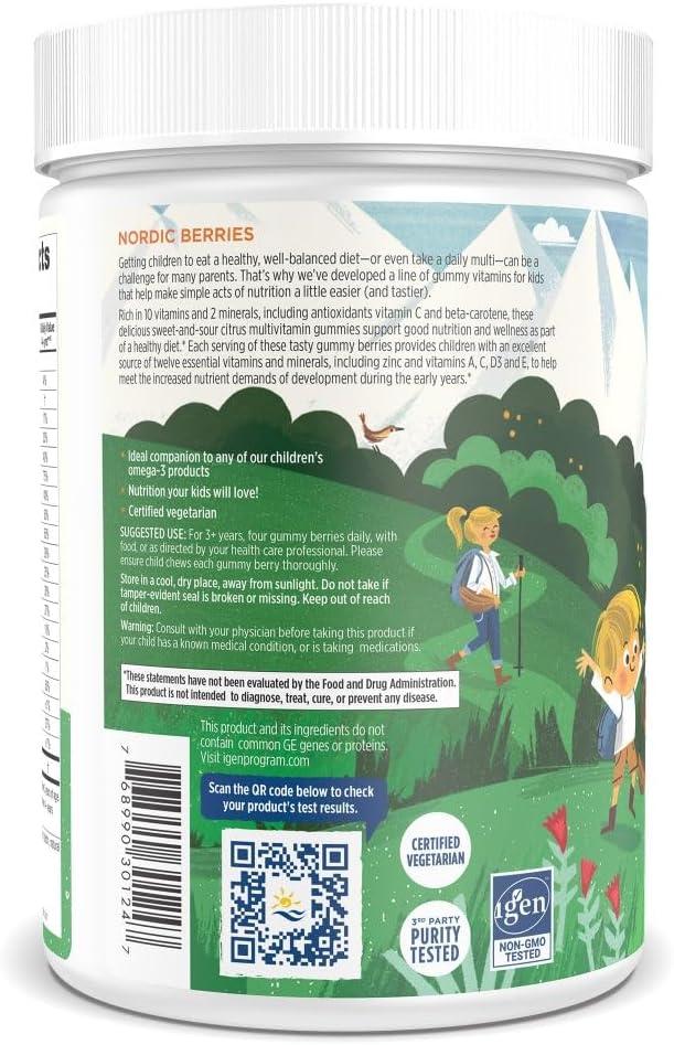 image:imageNordic Naturals Nordic Berries Citrus 200 Gummy Berries GreatTasting Multivitamin for Ages 3 Growth Development Optimal Wellness NonGMO Vegetarian 50 Servings200 Count Pack of 1