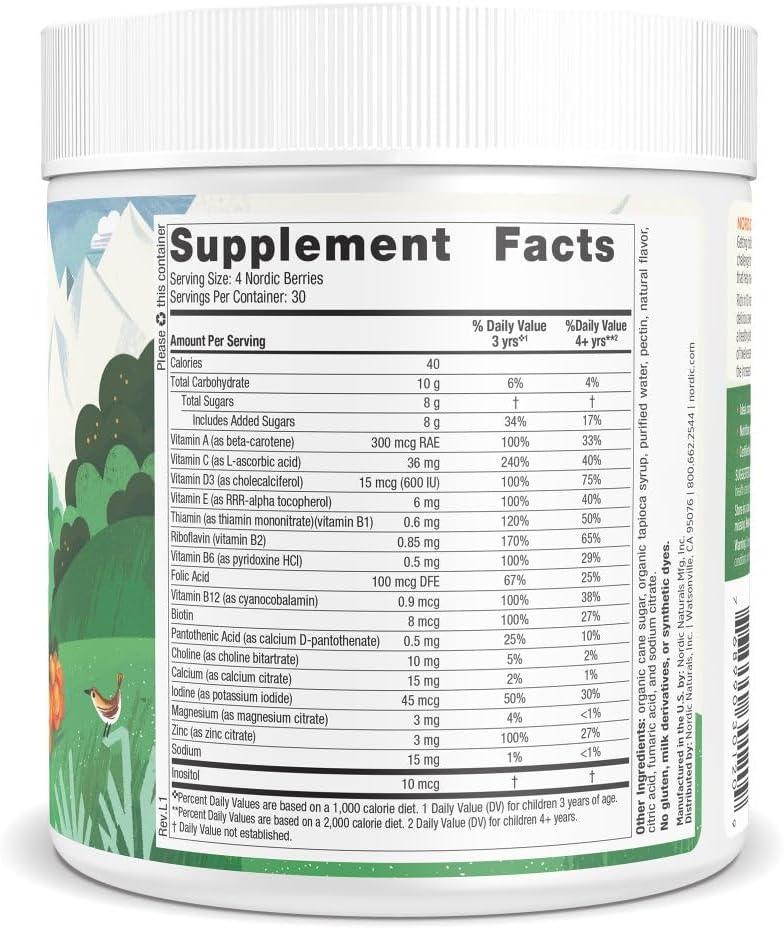image:imageNordic Naturals Nordic Berries Citrus 200 Gummy Berries GreatTasting Multivitamin for Ages 3 Growth Development Optimal Wellness NonGMO Vegetarian 50 Servings120 Count Pack of 1