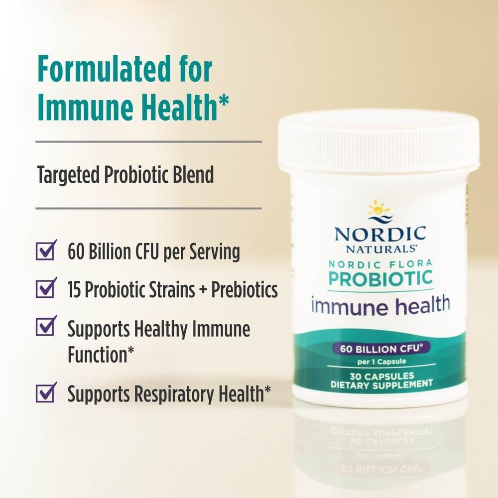 image:imageNordic Naturals Nordic Flora Probiotic Maximum Care 30 Capsules 11 Probiotic Strains for Daily Immune and Digestive Health Support Vegan 30 ServingsImmune Health