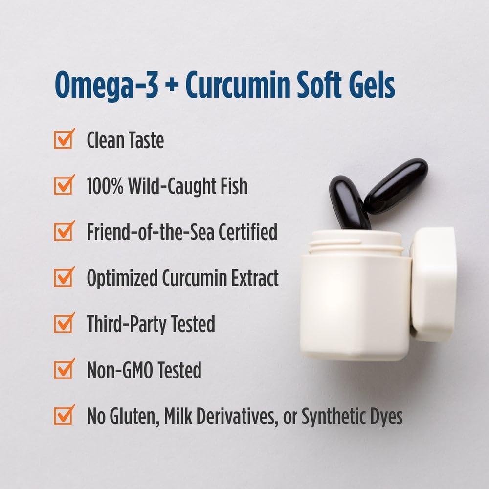 image:imageNordic Naturals Omega Curcumin Lemon 60 Soft Gels 1200 mg Omega3 400 mg Optimized Curcumin Combats Cellular Stress NonGMO 30 Servings