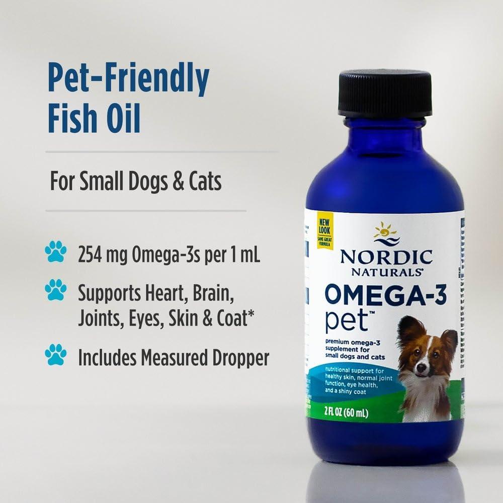 image:imageNordic Naturals Omega3 Pet Bundle 2 oz Omega3 Fish Oil for Small Dogs amp Cats 8 oz Pet Cod Liver Oil Promotes Heart Skin Coat amp Immune Health
