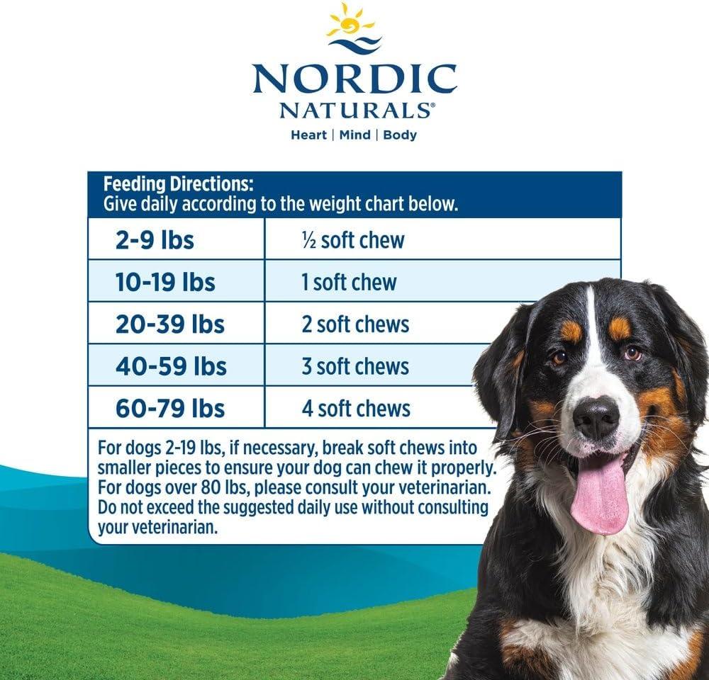 image:imageNordic Naturals Pet Joint Support Omega 3 Soft Chews for Dogs Pork Bone Broth Flavored Promotes Mobility Hip and Joint Support with Omega3 Fish Oil MSM EPA amp DHA 30 NonGMO Chews