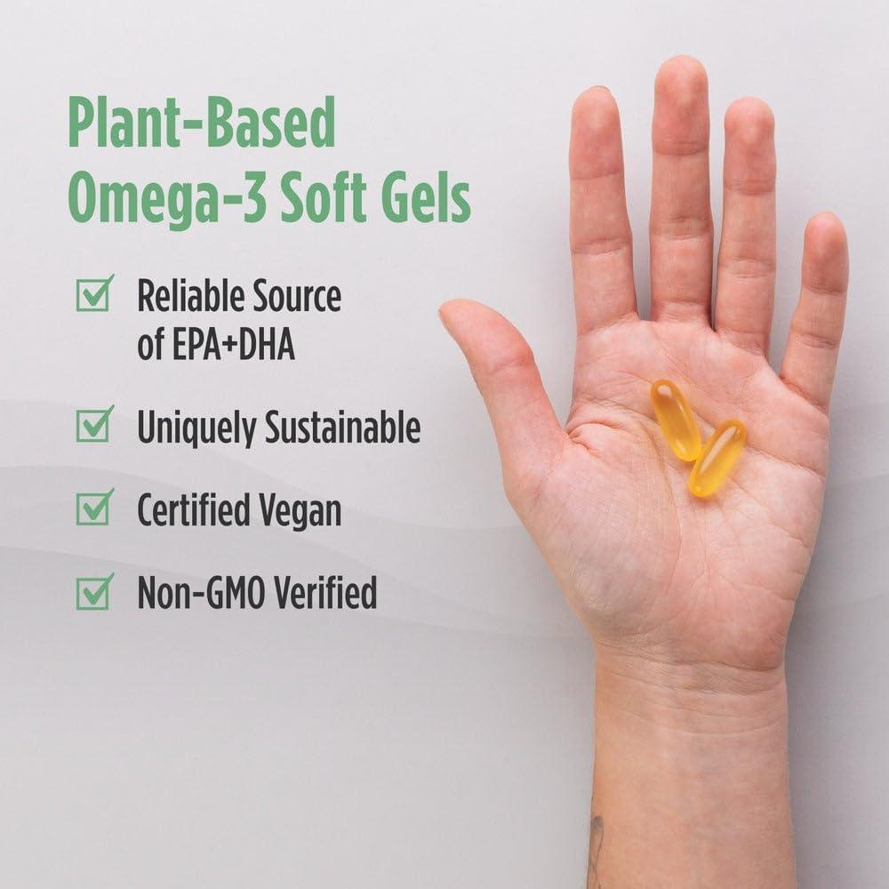 image:imageNordic Naturals Plant Based Ultimate Omega Lemon Flavor 60 Vegetarian Soft Gels 1210 mg Omega3 Vegan EPA and DHA Supplement Made from Algae Brain amp Heart Support NonGMO 30 Servings