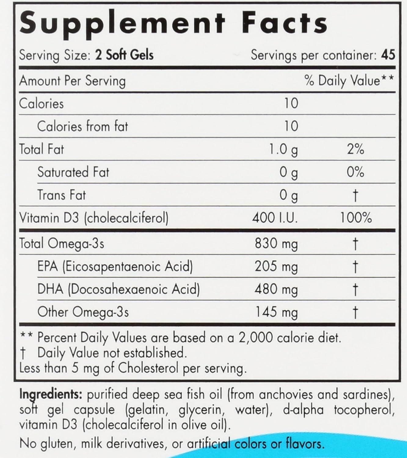 image:imageNordic Naturals Prenatal DHA Unflavored 830 mg Omega3 400 IU Vitamin D3 90 Soft Gels Supports Brain Development in Babies During Pregnancy amp Lactation NonGMO 45 Servings