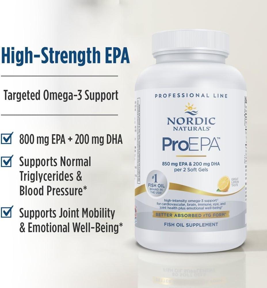 image:imageNordic Naturals ProEPA Lemon 120 Soft Gels 1210 mg Omega3 HighIntensity EPA Formula for Healthy Mood Heart Health amp Cellular Function NonGMO 60 Servings180 Count Pack of 1