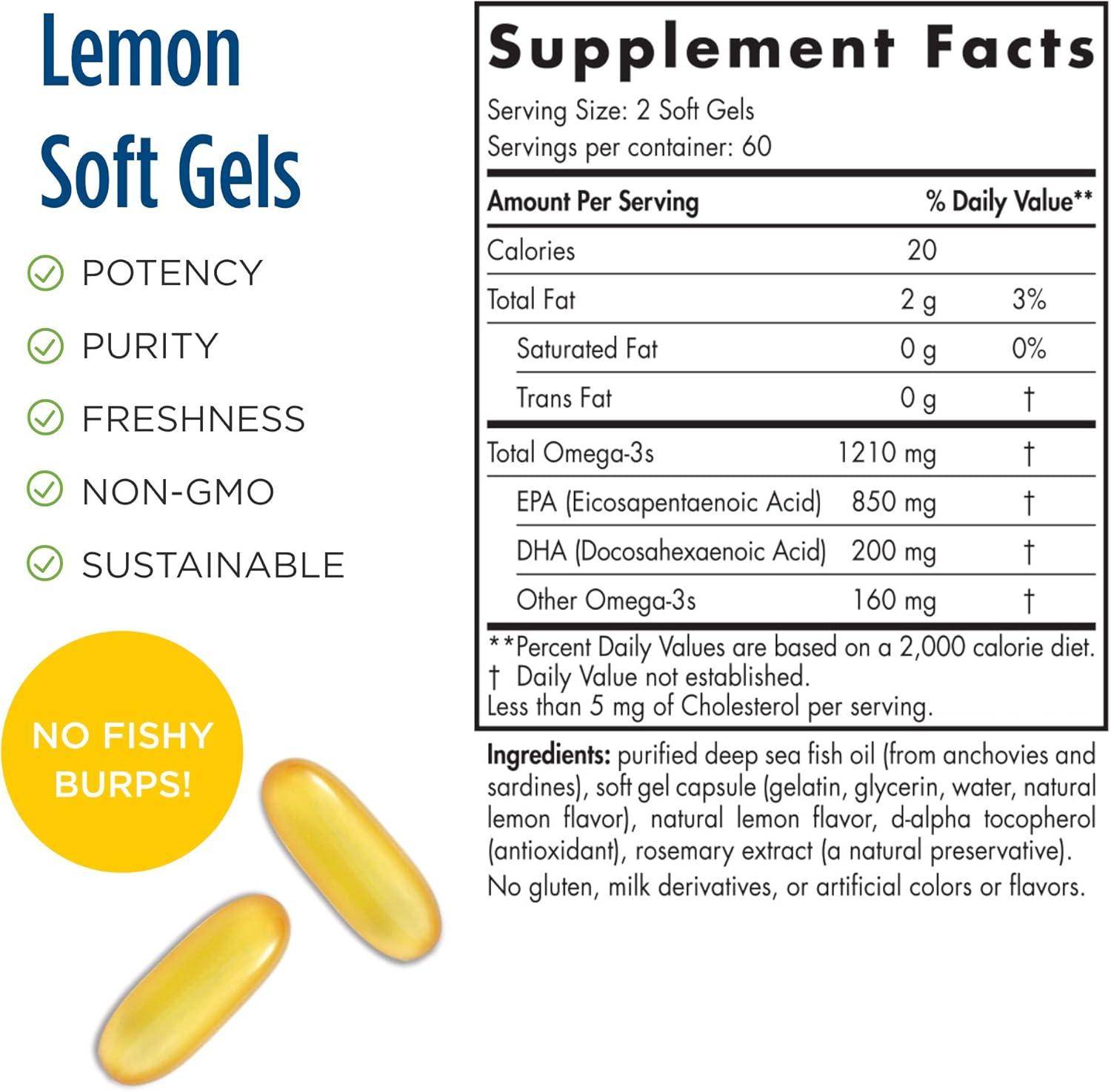 image:imageNordic Naturals ProEPA Lemon 120 Soft Gels 1210 mg Omega3 HighIntensity EPA Formula for Healthy Mood Heart Health amp Cellular Function NonGMO 60 Servings120 Count Pack of 1