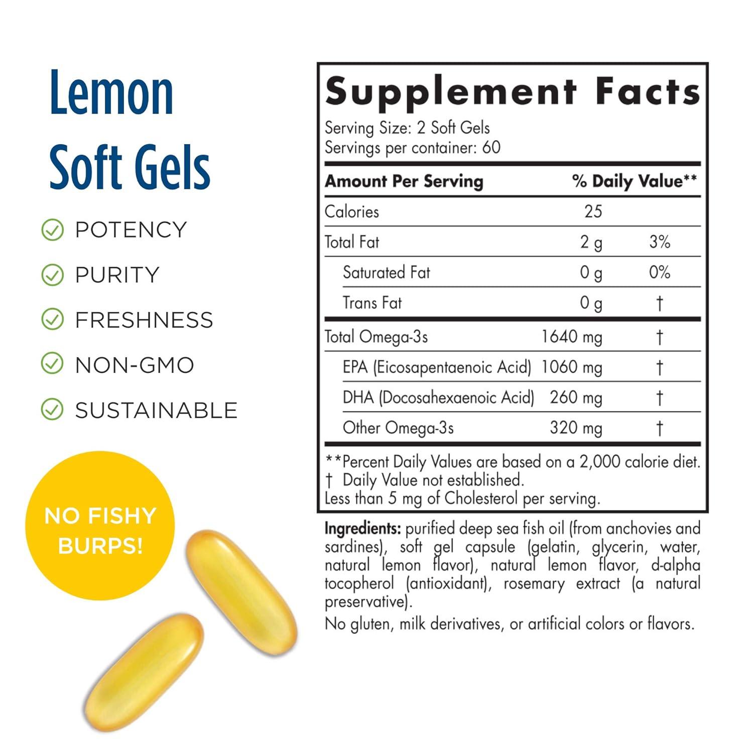image:imageNordic Naturals ProEPA Xtra Lemon 120 Soft Gels 1640 mg Omega3 HighIntensity EPA Formula for Positive Mood Heart Health amp Cellular Function NonGMO 60 Servings