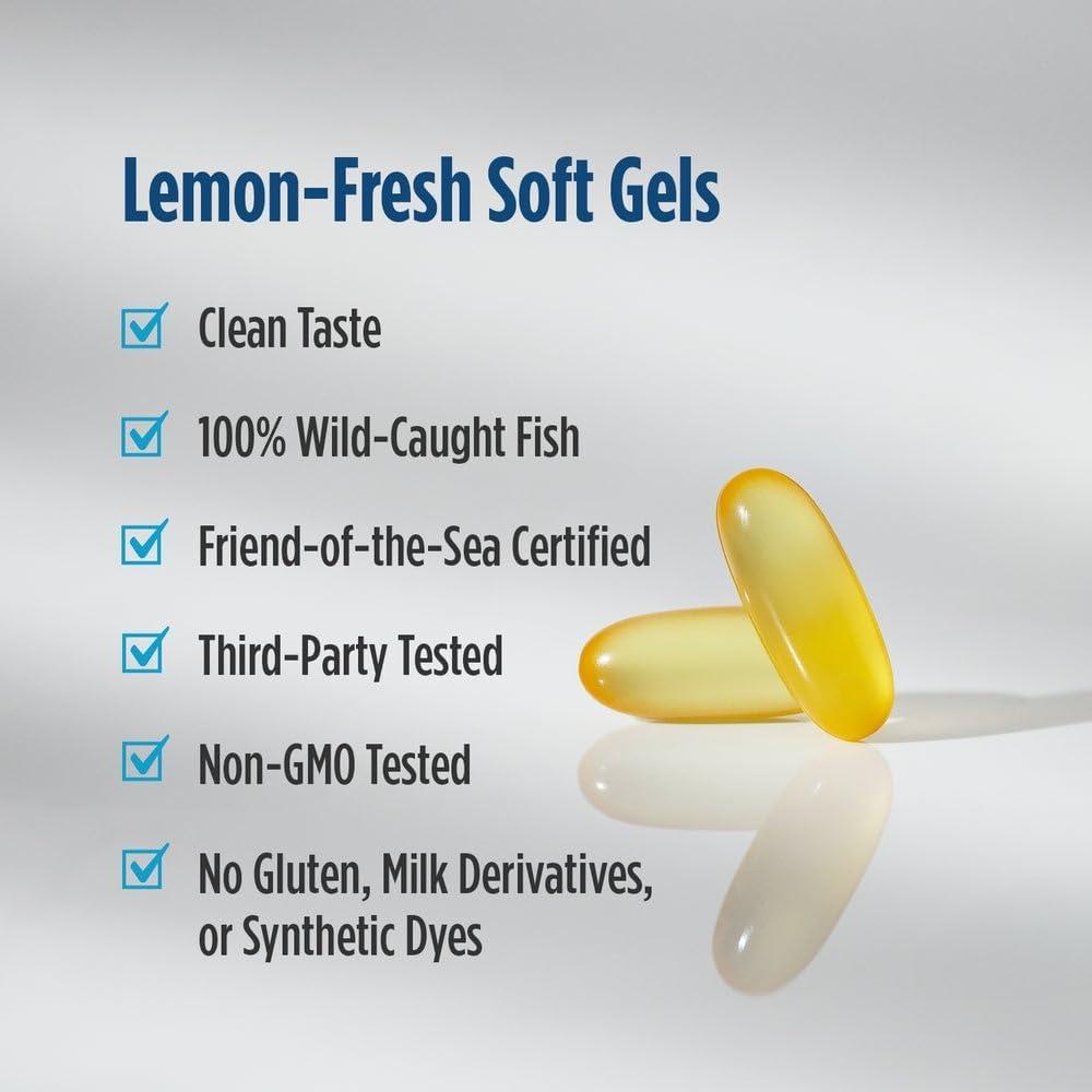 image:imageNordic Naturals Ultimate Omega Xtra Lemon Flavor 60 Soft Gels 1480 mg Omega3 1000 IU Vitamin D3 EPA amp DHA Brain Heart amp Immune Health 30 ServingsStandard Packaging
