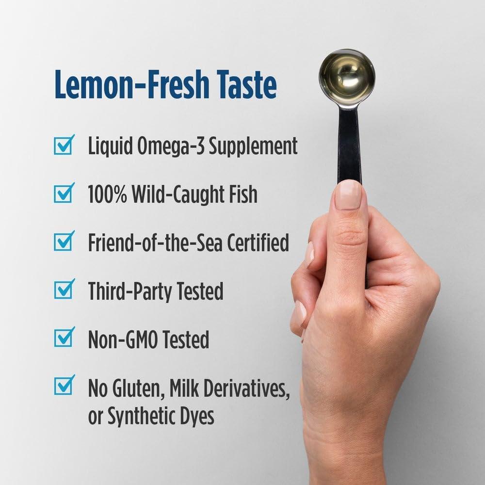 image:imageNordic Naturals Ultimate Omega Xtra Liquid Lemon Flavor 8 oz 3400 mg Omega3 1000 IU Vitamin D3 EPA amp DHA Brain Heart Joint amp Immune Health NonGMO 48 Servings