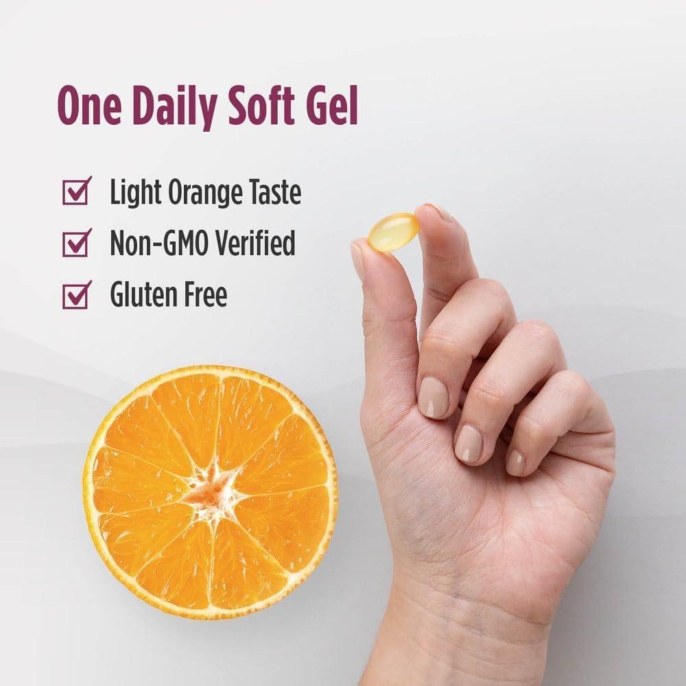 image:imageNordic Naturals Vitamin D3 K2 Orange Taste 60 Soft Gels Synergistic Support for Bones Immune Function amp Calcium Balance NonGMO 60 Servings60 Count Pack of 2