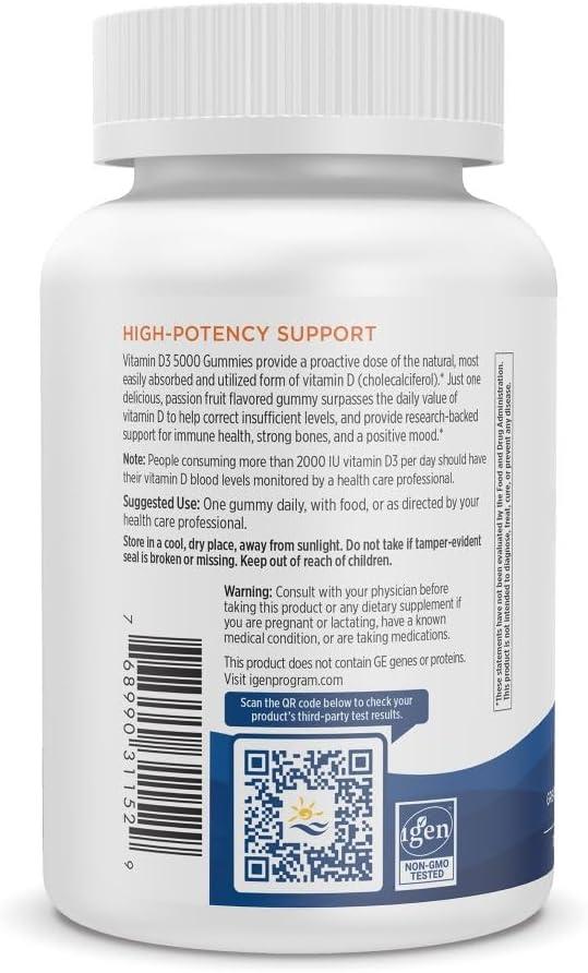 image:imageNordic Naturals Vitamin D3 5000 Gummies Passion Fruit 30 Gummies Support for Healthy Bones Mood amp Immune System Vegetarian NonGMO 30 Servings