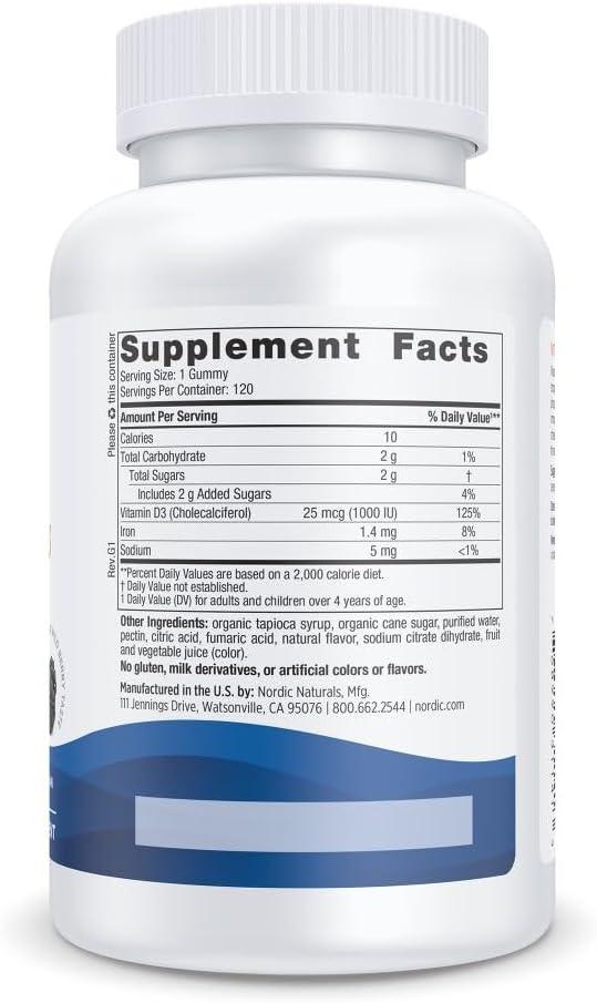 image:imageNordic Naturals Vitamin D3 Gummies Wild Berry 60 Gummies 1000 IU Vitamin D3 Great Taste Healthy Bones Mood amp Immune System Function NonGMO 60 ServingsWild Berry
