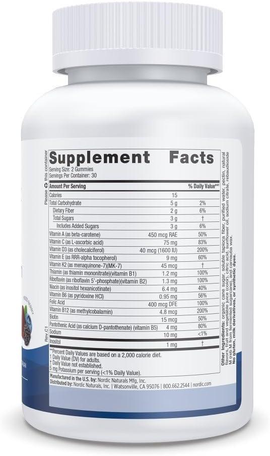 image:imageNordic Naturals Womens Multivitamin Gummies Mixed Berry 60 Gummies Support for Healthy Skin Hair Bones Energy amp Immunity NonGMO Vegetarian 30 ServingsMen