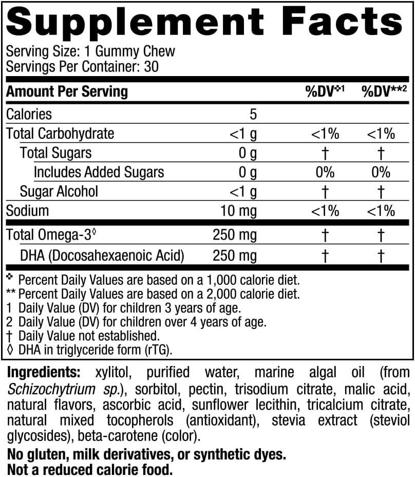 image:imageNordic Naturals Zero Sugar Childrens DHA Vegetarian Gummy Chews Passion Fruit Lemon Flavor 30 Gummies Vegan Algae Oil Omega3 Supplement for Kids Brain amp Cognition Support 30 Servings