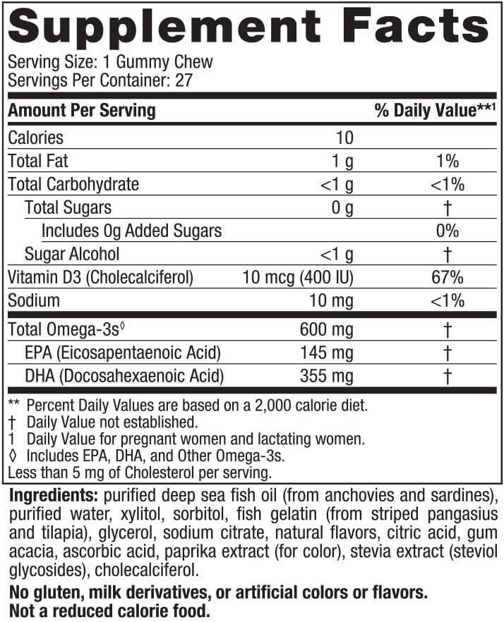 image:imageNordic Naturals Zero Sugar DHA Prenatal Vitamin Gummies Strawberry Orange Flavor 27 Gummies Supplements for Pregnancy 600 mg Omega3 Fish Oil and 400 IU Vitamin D327 Servings27 Count Pack of 1