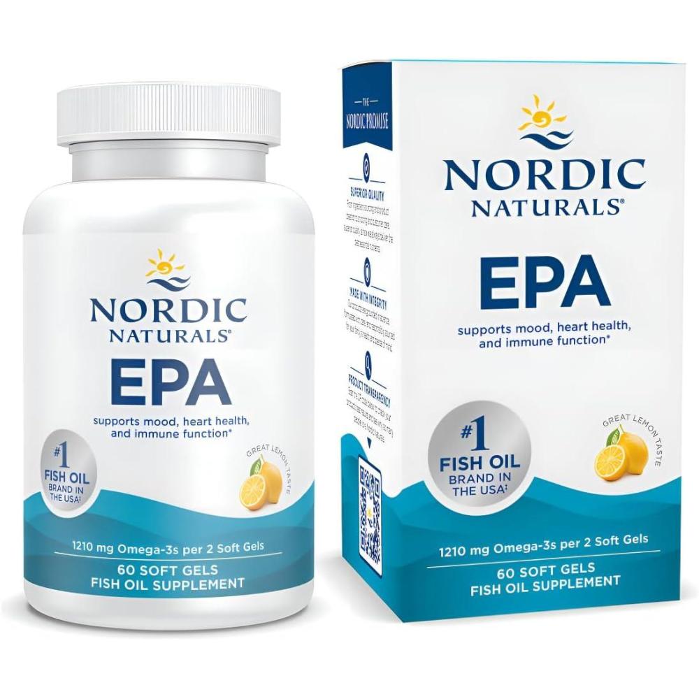 image:imageNordic Naturals EPA Lemon 60 Soft Gels 1210 mg Omega3 HighIntensity EPA Formula for Positive Mood Heart Health amp Healthy Immunity 30 Servings