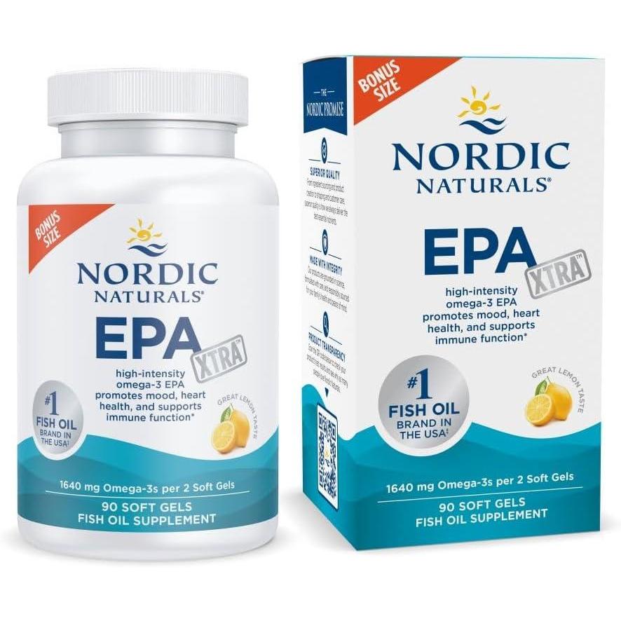 image:imageNordic Naturals EPA Xtra Lemon 60 Soft Gels 1640 mg Omega3 HighIntensity EPA Formula for Positive Mood Heart Health amp Healthy Immunity NonGMO 30 Servings90 Count Pack of 1