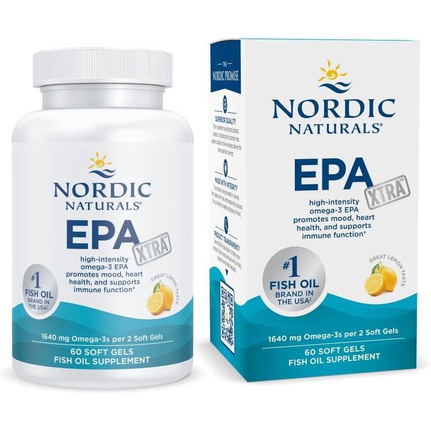 image:imageNordic Naturals EPA Xtra Lemon 60 Soft Gels 1640 mg Omega3 HighIntensity EPA Formula for Positive Mood Heart Health amp Healthy Immunity NonGMO 30 Servings60 Count Pack of 1