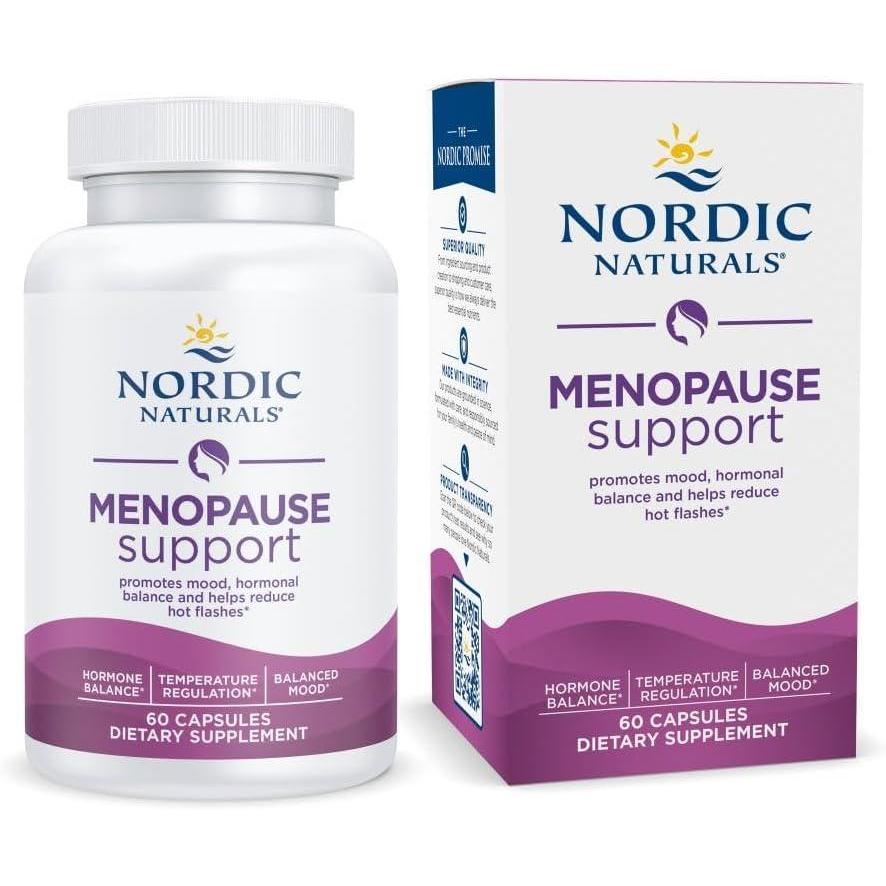 image:imageNordic Naturals Menopause Support Unflavored 60 Capsules Womens HormoneSupport Supplement for Menopause Mood Balance amp HotFlash Support PlantBased Herbs and Phytoestrogens 30 Servings