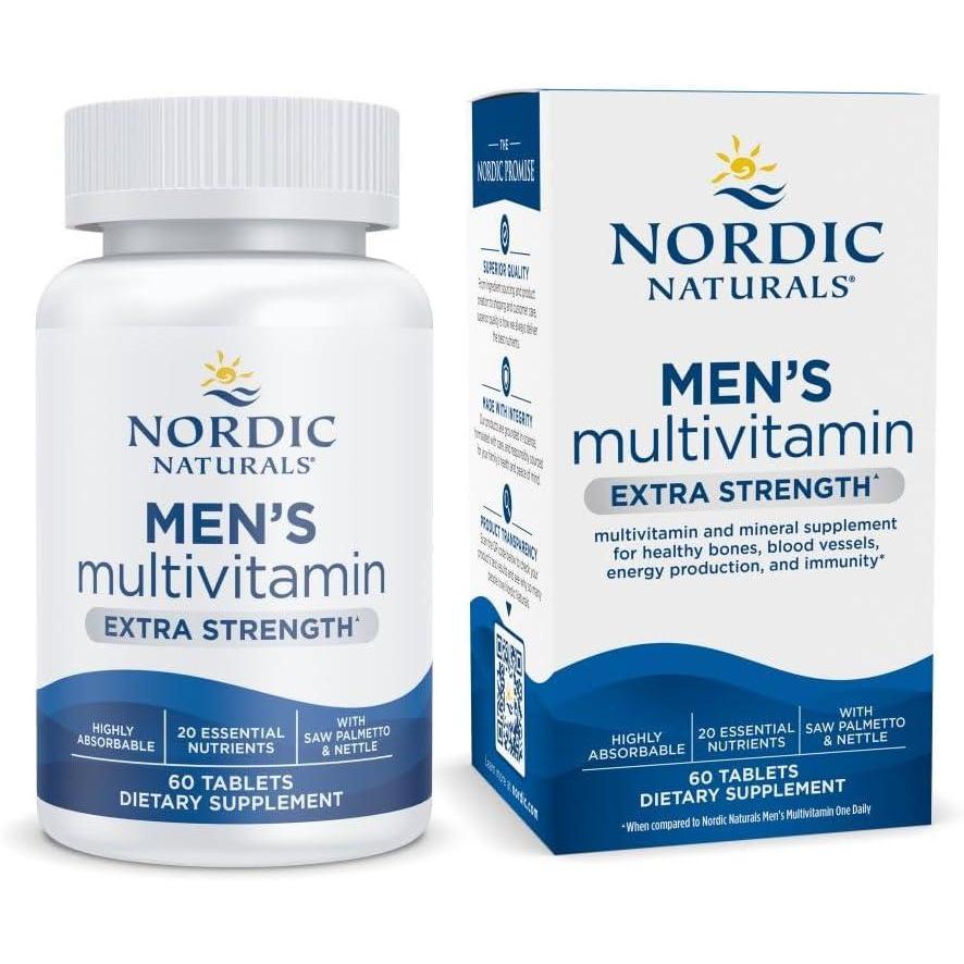 image:imageNordic Naturals Mens Multivitamin Extra Strength Bone Energy amp BloodVessel Support Immunity Supplement 20 Essential Nutrients 60 Tablets 30 Servings