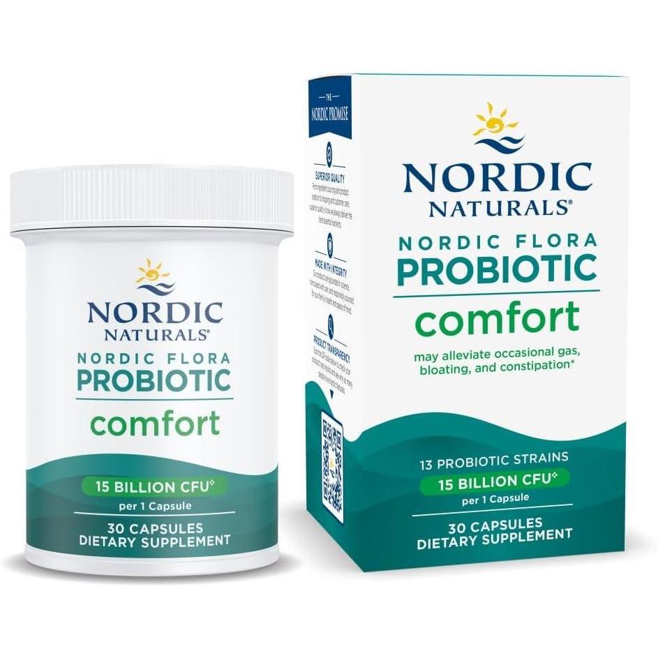image:imageNordic Naturals Nordic Flora Probiotic Daily 60 Capsules 4 Probiotic Strains with 12 Billion Cultures Optimal Wellness Immune Support Digestive Health NonGMO Vegan 30 ServingsComfort