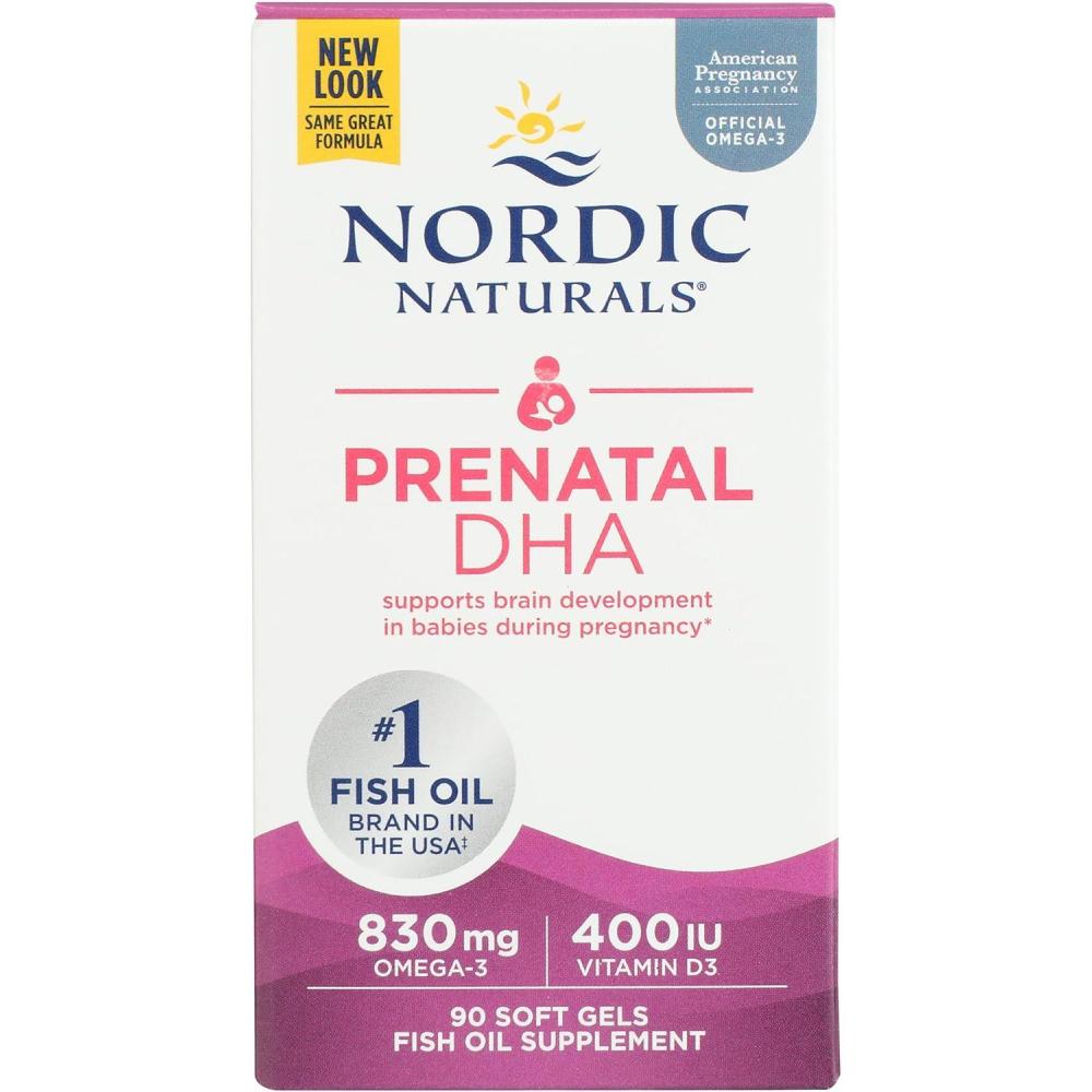 image:imageNordic Naturals Prenatal DHA Unflavored 830 mg Omega3 400 IU Vitamin D3 90 Soft Gels Supports Brain Development in Babies During Pregnancy amp Lactation NonGMO 45 Servings