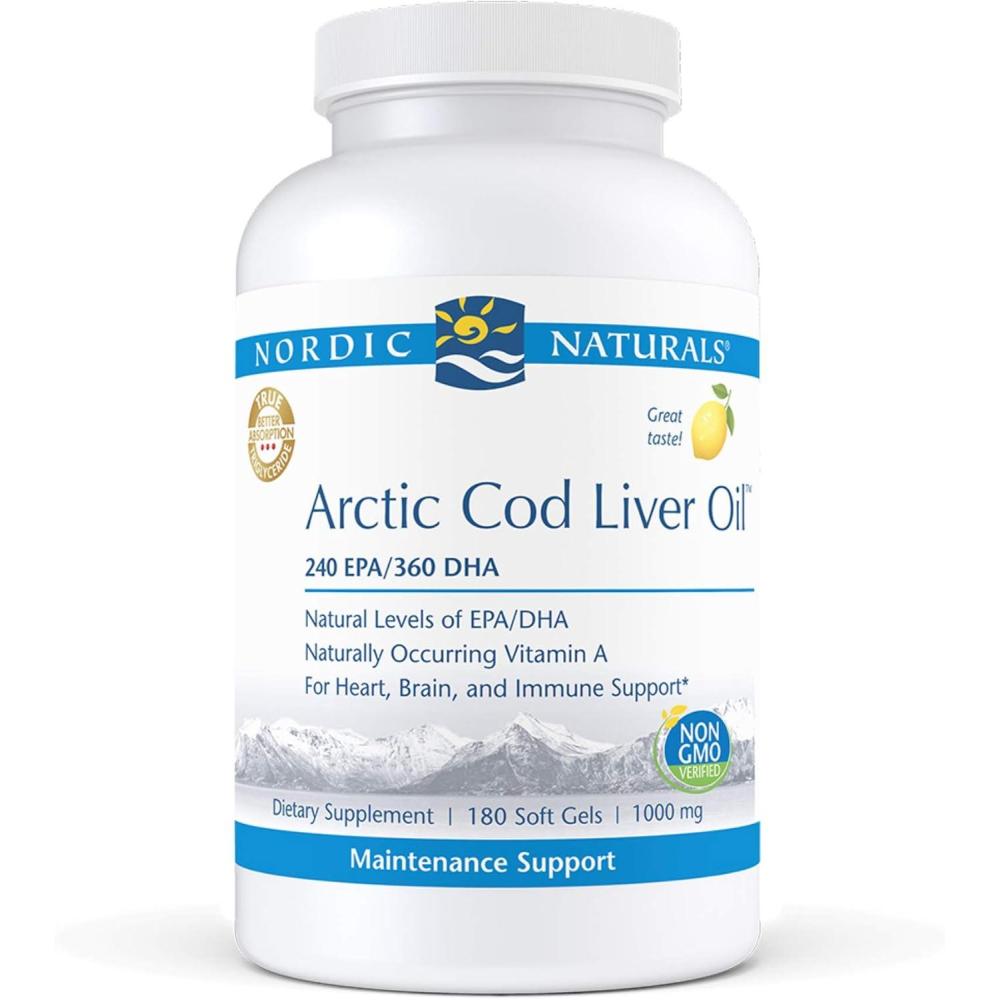 image:imageNordic Naturals Pro Arctic Cod Liver Oil CLO Supports Heart and Brain Health LemonFlavored 180 Soft Gels
