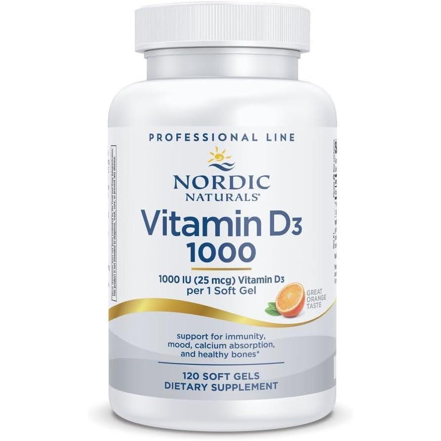 image:imageNordic Naturals Pro Vitamin D3 5000 Orange 120 Mini Soft Gels 5000 IU Vitamin D3 Supports Healthy Bones Mood amp Immune System Function NonGMO 120 Servings1000 IU