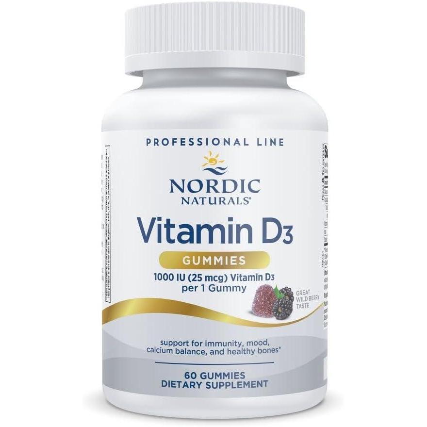 image:imageNordic Naturals Pro Vitamin D3 Gummies Wild Berry 120 Gummies 1000 IU Vitamin D3 Great Taste Healthy Bones Mood amp Immune System Function NonGMO 120 Servings60 Count Pack of 1