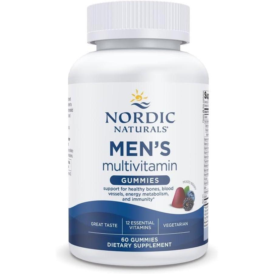 image:imageNordic Naturals Womens Multivitamin Gummies Mixed Berry 60 Gummies Support for Healthy Skin Hair Bones Energy amp Immunity NonGMO Vegetarian 30 ServingsMen
