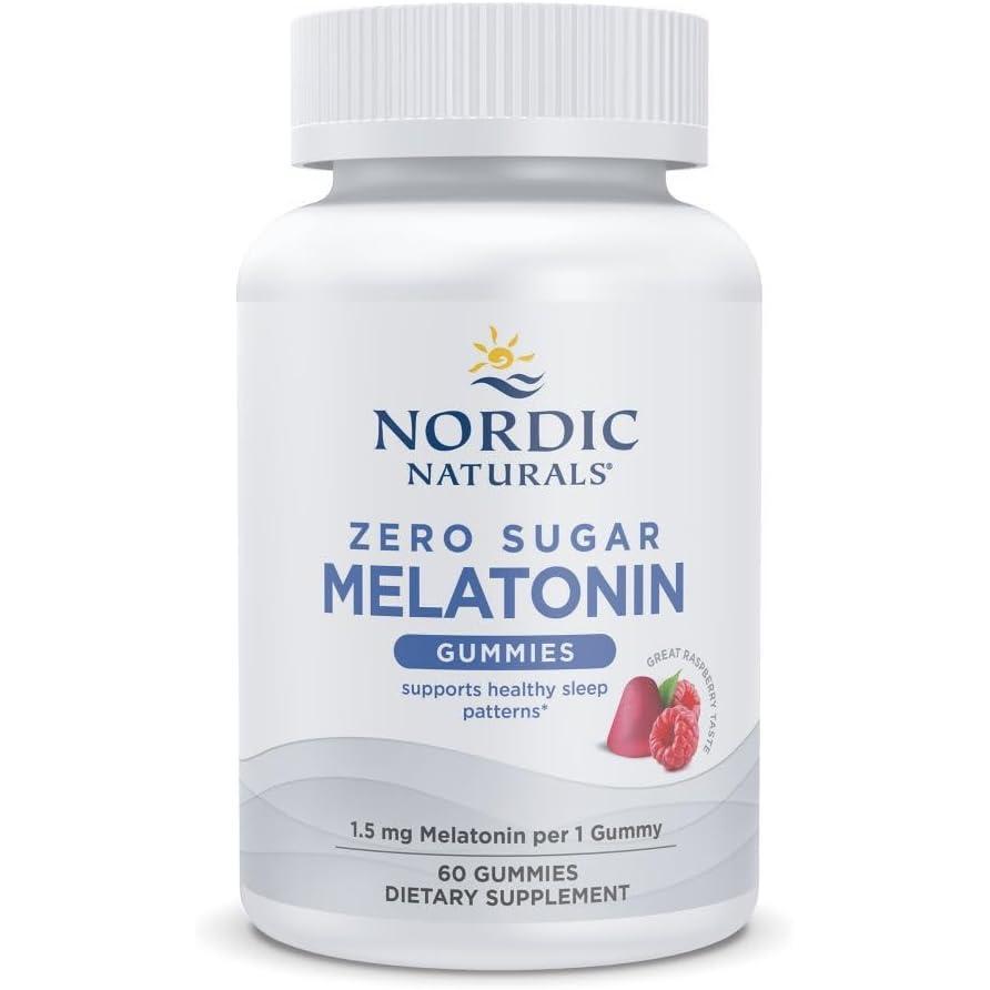 image:imageNordic Naturals Zero Sugar Melatonin Gummies Raspberry 120 Gummies 15 mg Melatonin Great Taste Restful Sleep Antioxidant Support NonGMO Vegan 120 Servings60 Count Pack of 1