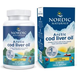 image:imageNordic Naturals Arctic Cod Liver Oil Lemon  180 Soft Gels  750 mg Total Omega3s with EPA amp DHA  Heart amp Brain Health Healthy Immunity Overall Wellness  NonGMO  60 Servings90 Count Pack of 1