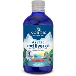 image:imageNordic Naturals Arctic Cod Liver Oil Strawberry  8 oz  1060 mg Total Omega3s with EPA amp DHA  Heart amp Brain Health Healthy Immunity Overall Wellness  NonGMO  48 ServingsStrawberry